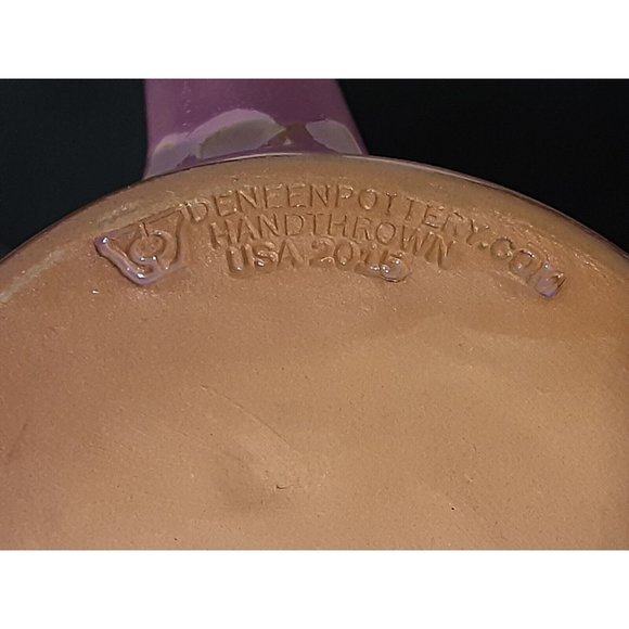 Deneen Pottery Mug Purple Hand Thrown Farmers Guest House Galena IL 2015 - Picture 9 of 9